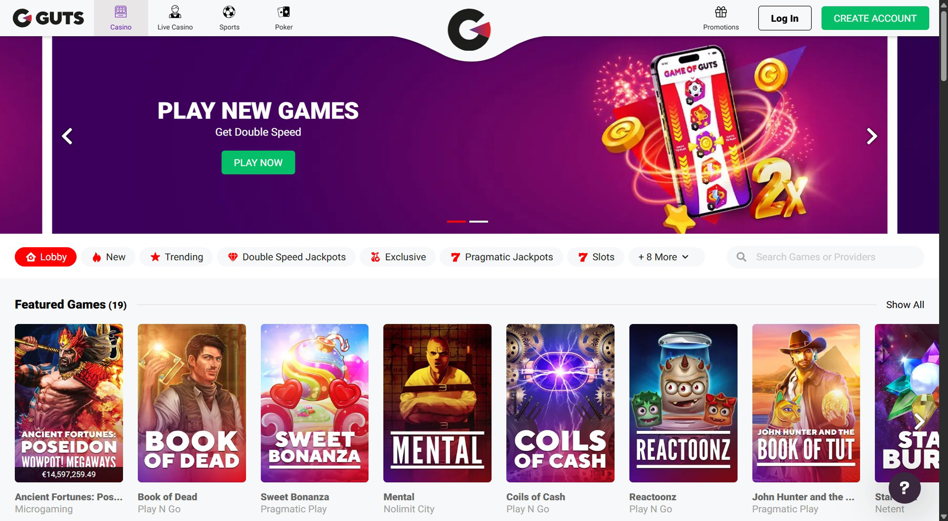 9. Guts Casino- Easy Online Casino Uppsetning