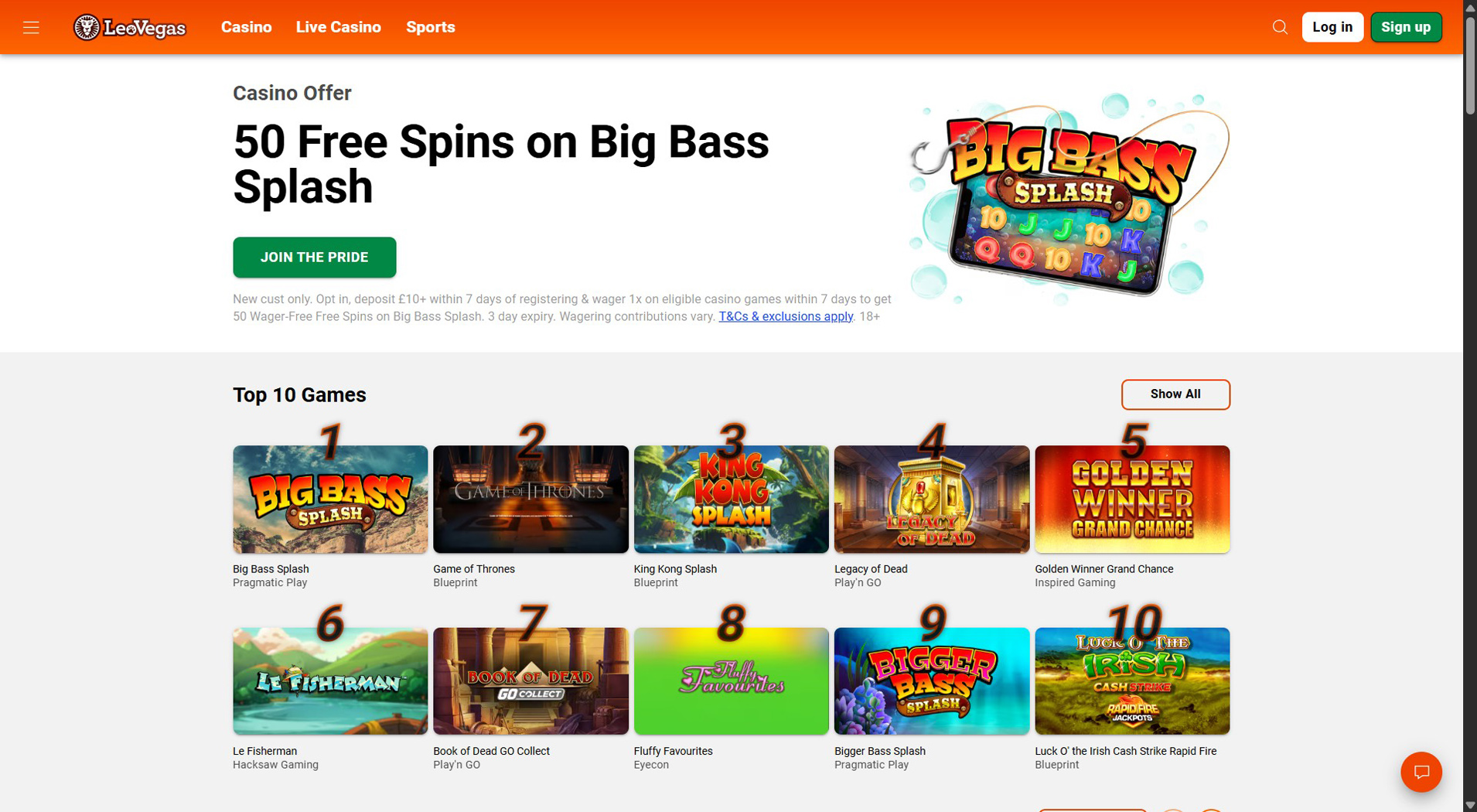 2. LeoVegas Casino- Fast Online Casino Aðgangur