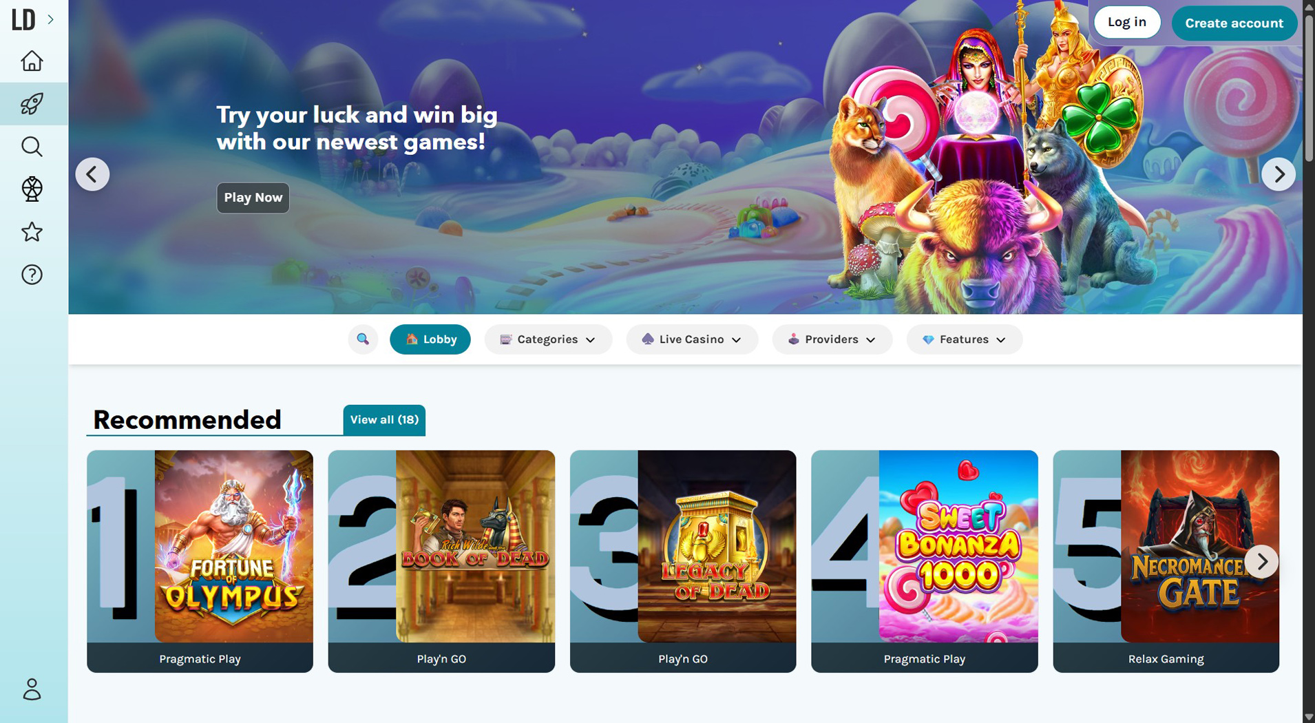 7. LuckyDays Casino- Jafnvægi Online Casino Tilboð