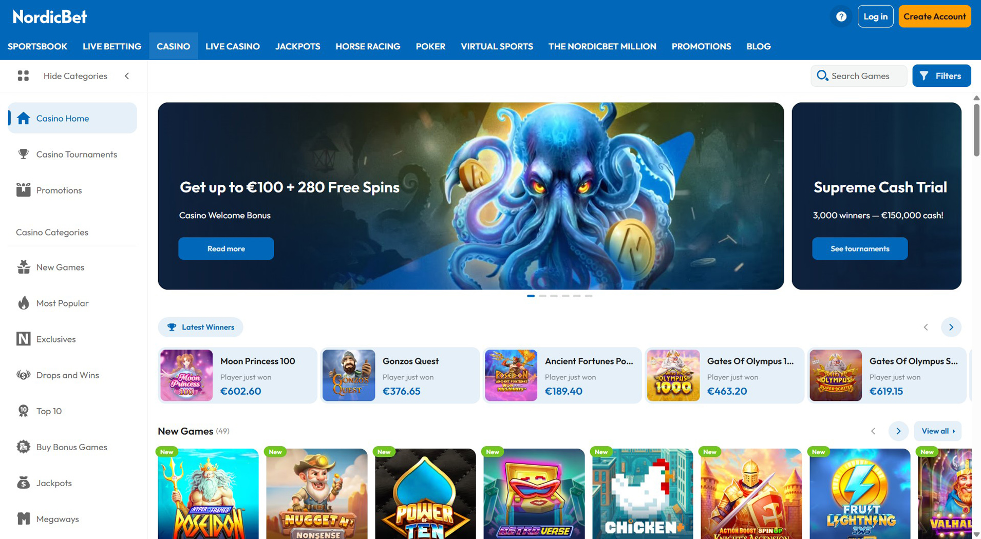 8. NordicBet Casino- Vinsælt Online Casino Bónus
